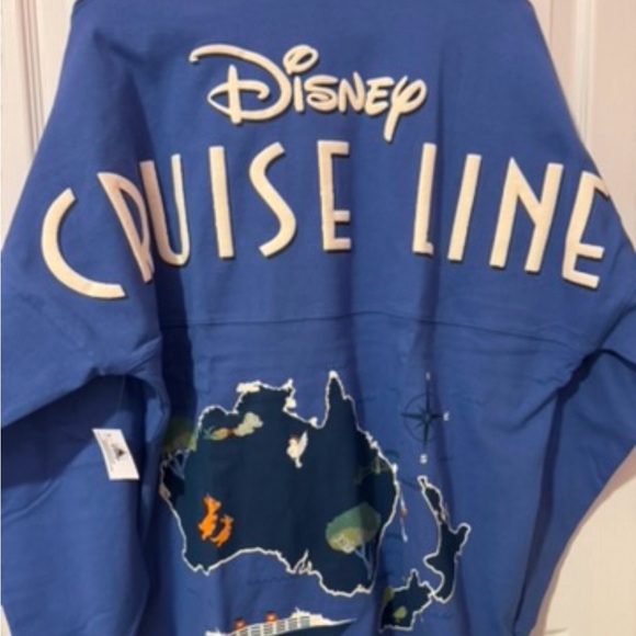 Disney Tops - Disney Wonder Cruise Line DCL Australia New Zealand Map Spirit Jersey Medium